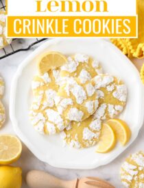 Labeled image of Lemon Crinkle Cookies for Pinterest.