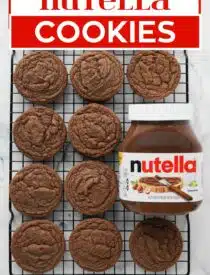 Labeled image of Nutella Cookies for Pinterest.