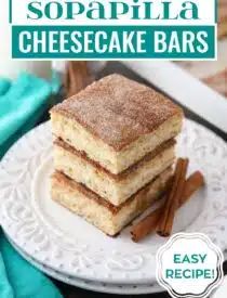 Labeled image of Sopapilla Cheesecake Bars for Pinterest.