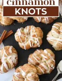 Labeled image of Cinnamon Knots for Pinterest.