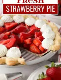 Labeled image of Fresh Strawberry Pie for Pinterest.