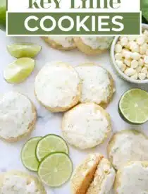 Labeled image of Key Lime Cookies for Pinterest.