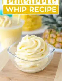 Labeled image of Pineapple Whip Recipe for Pinterest.