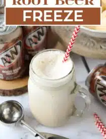 Labeled image of Root Beer Freeze for Pinterest.