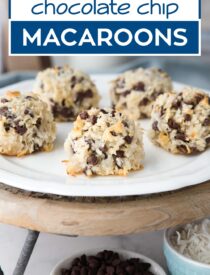 Labeled image of Chocolate Chip Macaroons for Pinterest.