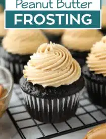 Labeled image of Peanut Butter Frosting for Pinterest.
