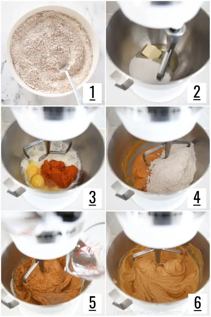 Steps to make pumpkin loaf recipe.