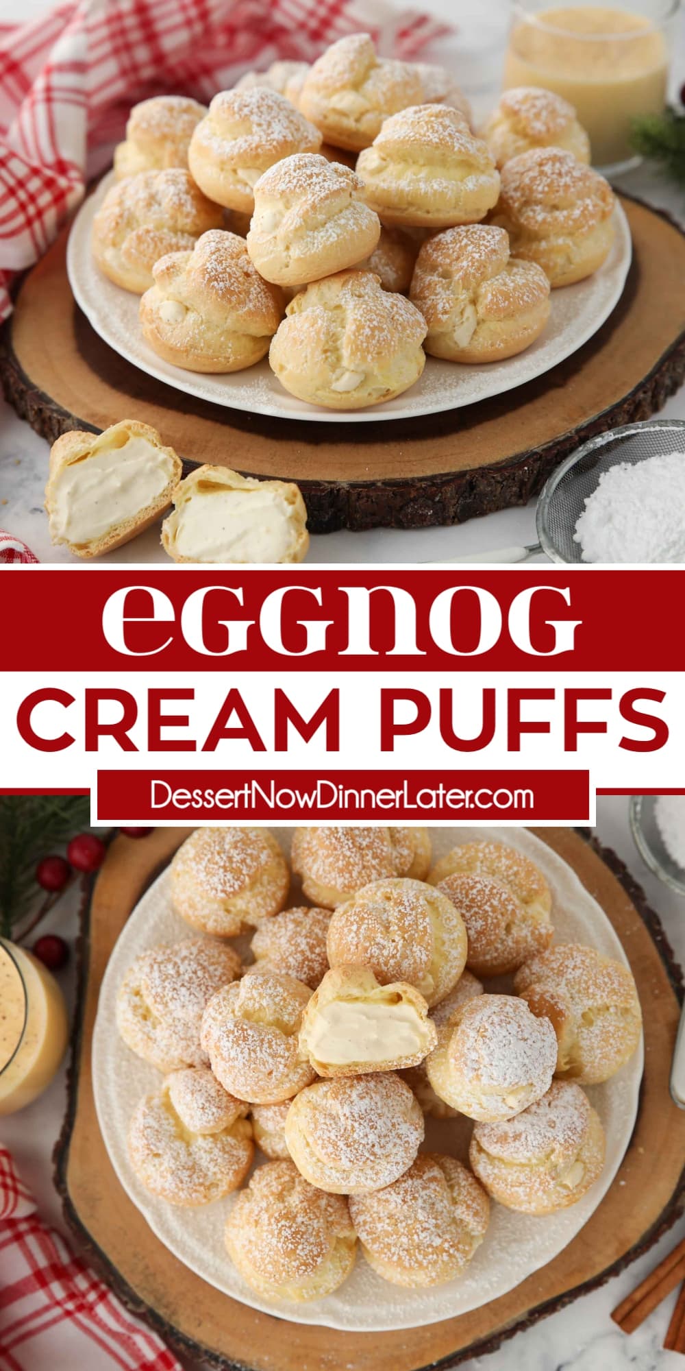 Eggnog Cream Puffs Dessert Now Dinner Later
