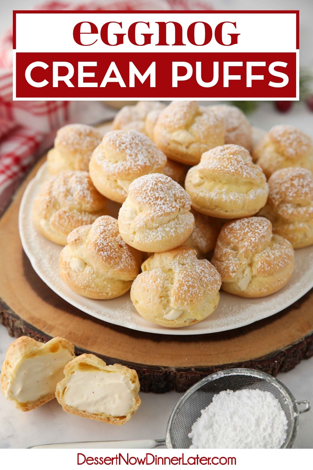 Eggnog Cream Puffs Dessert Now Dinner Later