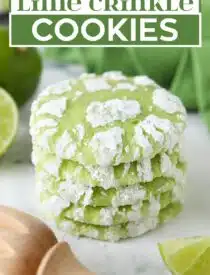 Labeled image of Lime Crinkle Cookies for Pinterest.