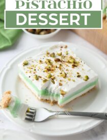 Labeled image of Pistachio Dessert for Pinterest.