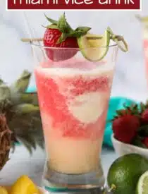 Labeled image of Virgin Miami Vice Drink Recipe for Pinterest.