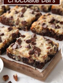 Labeled image of German Chocolate Bars for Pinterest.