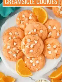 Labeled image of Orange Creamsicle Cookies for Pinterest.