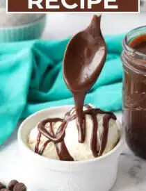 Labeled image of Hot Fudge Recipe for Pinterest.
