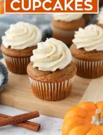 Labeled image of Pumpkin Cupcakes for Pinterest.