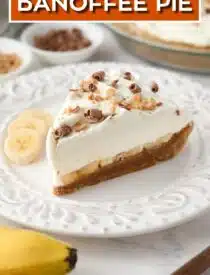 Labeled image of Banoffee Pie for Pinterest.