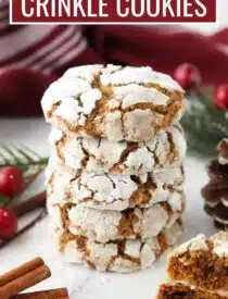 Labeled image of Gingerbread Crinkle Cookies for Pinterest.