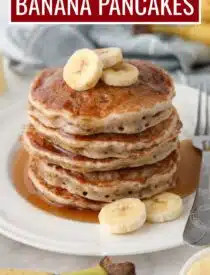 Labeled image of Banana Pancakes for Pinterest.