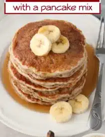 Labeled image of Banana Pancakes for Pinterest.