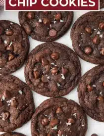 Labeled image of Double Chocolate Cookies for Pinterest.
