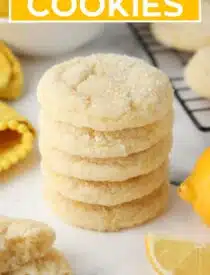 Labeled image of Lemon Cookies Recipe for Pinterest.