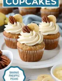 Labeled image of Hummingbird Cupcakes Recipe for Pinterest.