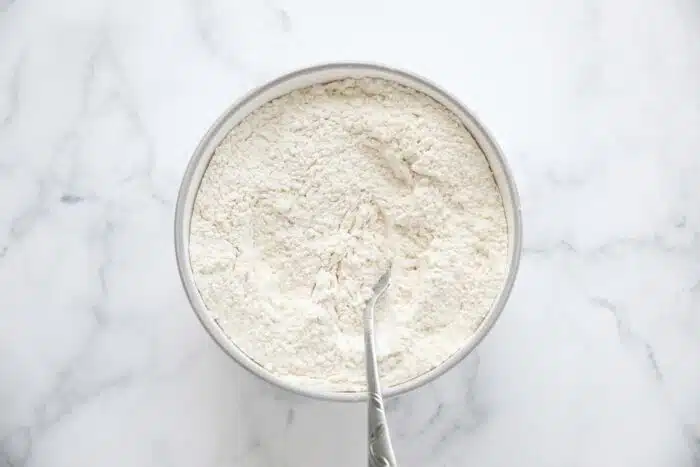 Dry ingredients in a bowl.