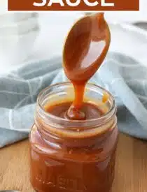Labeled image of Salted Caramel Sauce for Pinterest.
